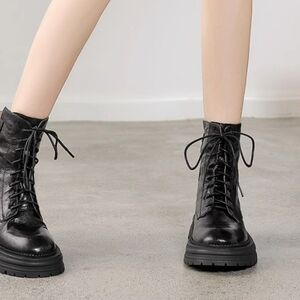 Women Shoes Lace Up Boots